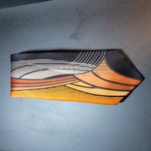 Orange and black men's tie